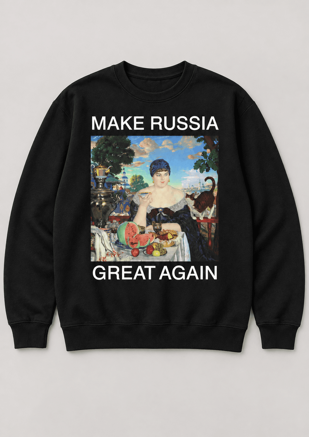 Свитшот «Make Russia Great Again» — AI-визуализация