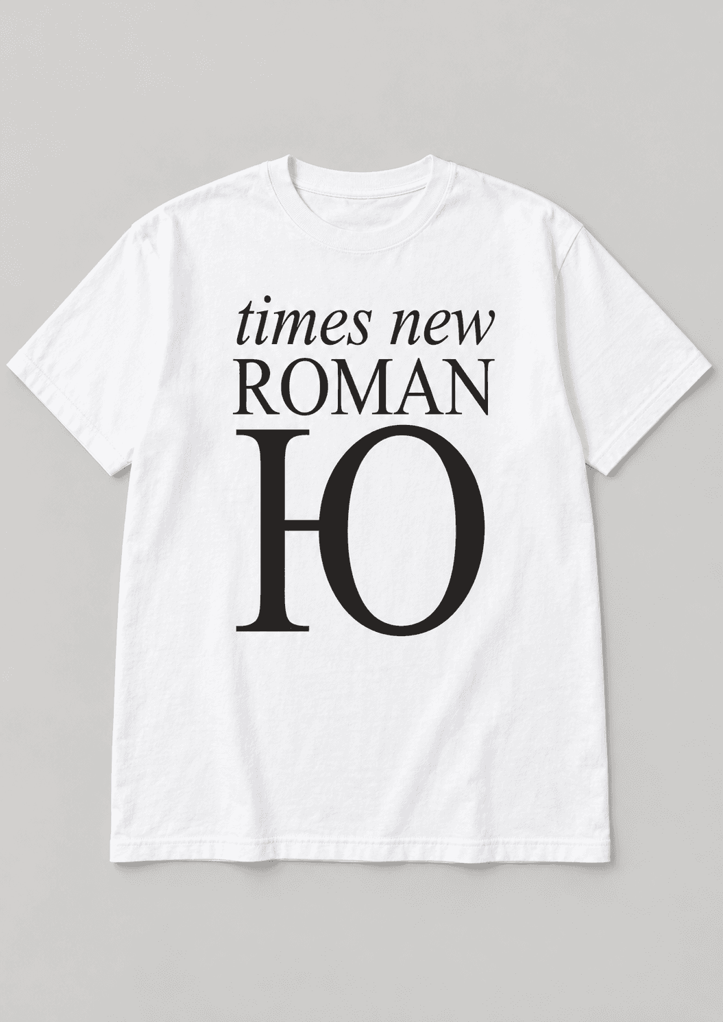 Футболка «Times New Roman» — AI-визуализация